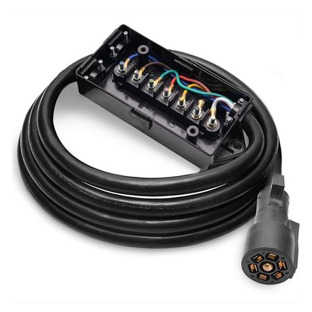 Superior Electric 7-Way Trailer RV Truck Cord & Plug with 7-Pole Wiring Junction Box  4ft Cable RVA1564